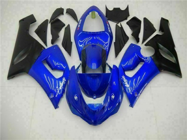 Blau 2005-2006 Kawasaki ZX6R Motorrad Verkleidungen Blau 2005-2006 Kawasaki ZX6R Motorrad Verkleidungen
