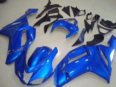 Blau 2007-2008 Kawasaki ZX6R Motorrad Verkleidungen