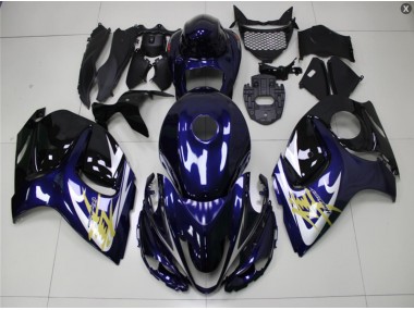 Blau Gold 2008-2019 Suzuki GSXR 1300 Hayabusa Motorrad Verkleidung