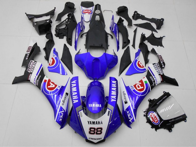 Blau PATA 88 2015-2019 Yamaha YZF R1 Motorrad Verkleidung Blau PATA 88 2015-2019 Yamaha YZF R1 Motorrad Verkleidung