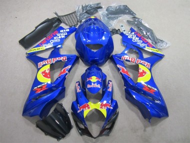 Blau Rot Bull 2007-2008 Suzuki GSXR 1000 Motorrad Verkleidung