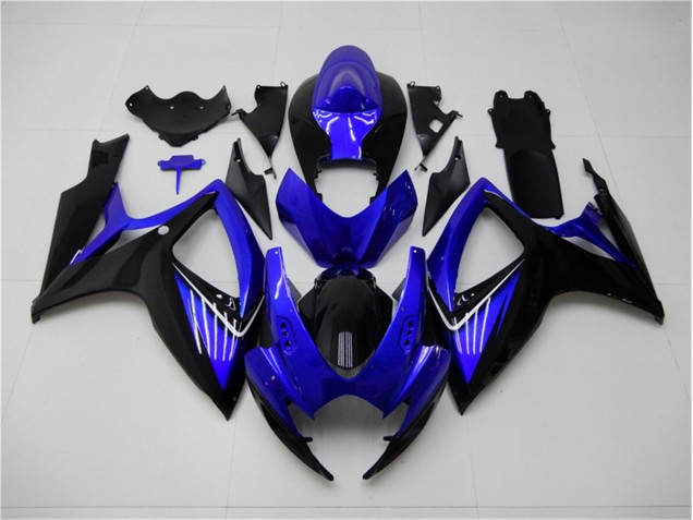Blau Schwarz 2006-2007 Suzuki GSXR 600/750 Motorrad Verkleidung & Plastik Blau Schwarz 2006-2007 Suzuki GSXR 600/750 Motorrad Verkleidung & Plastik
