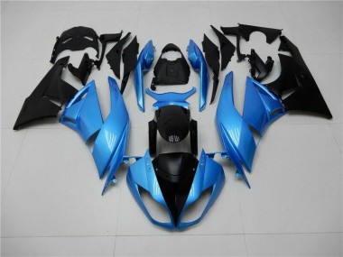 Blau Schwarz 2009-2012 Kawasaki ZX6R Motorrad Verkleidungen