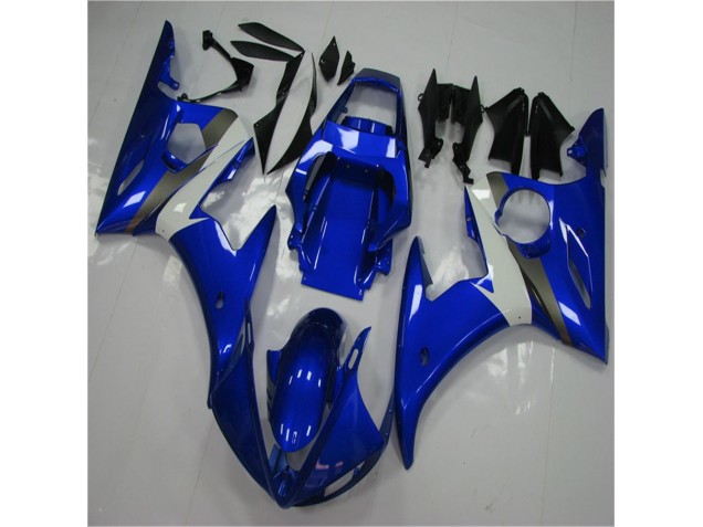 Blau Weiß 2003-2005 Yamaha YZF R6 Motorrad Vollverkleidung Blau Weiß 2003-2005 Yamaha YZF R6 Motorrad Vollverkleidung