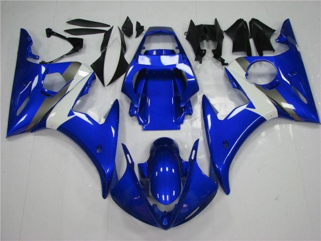 Blau Weiß 2003-2005 Yamaha YZF R6 Motorrad Vollverkleidung Blau Weiß 2003-2005 Yamaha YZF R6 Motorrad Vollverkleidung