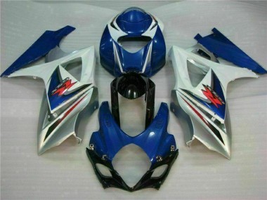 Blau Weiß 2007-2008 Suzuki GSXR 1000 Motorrad Vollverkleidung & Plastik