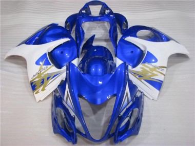 Blau Weiß 2008-2019 Suzuki GSXR 1300 Hayabusa Motorrad Vollverkleidung