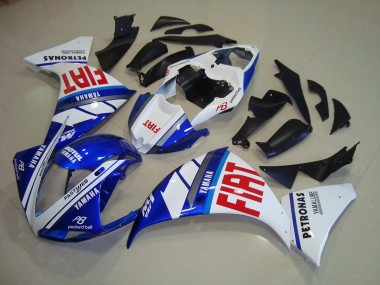 Blau Weiß Fiat 2009-2011 Yamaha YZF R1 Motorrad Verkleidung