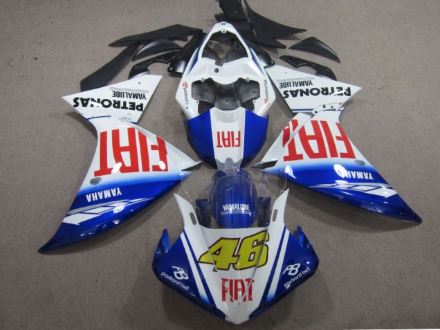 Blau Weiß Fiat 46 2009-2011 Yamaha YZF R1 Motorrad Verkleidung Blau Weiß Fiat 46 2009-2011 Yamaha YZF R1 Motorrad Verkleidung