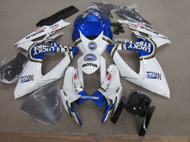 Blau Weiß Lucky Strike Motul 2006-2007 Suzuki GSXR 750 Motorrad Verkleidung