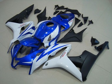 Blau Weiß Matt Schwarz 2007-2008 Honda CBR600RR Motorrad Verkleidung