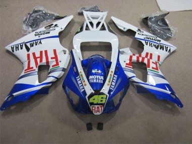 Blau Weiß Motul Dunlop 46 2009-2011 Yamaha YZF R1 Motorrad Verkleidungen