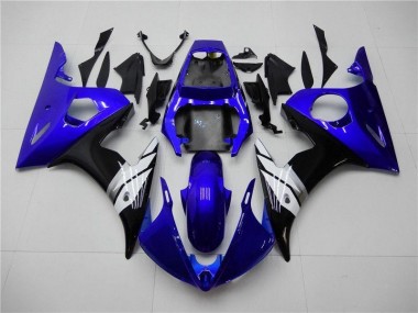 Blau Weiß Schwarz 2003-2005 Yamaha YZF R6 Motorrad Verkleidung