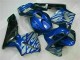 Blau mit silberner Flamme 2003-2004 Honda CBR600RR Motorrad Verkleidung Blau mit silberner Flamme 2003-2004 Honda CBR600RR Motorrad Verkleidung