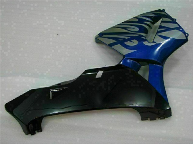 Blau mit silberner Flamme 2003-2004 Honda CBR600RR Motorrad Verkleidung Blau mit silberner Flamme 2003-2004 Honda CBR600RR Motorrad Verkleidung