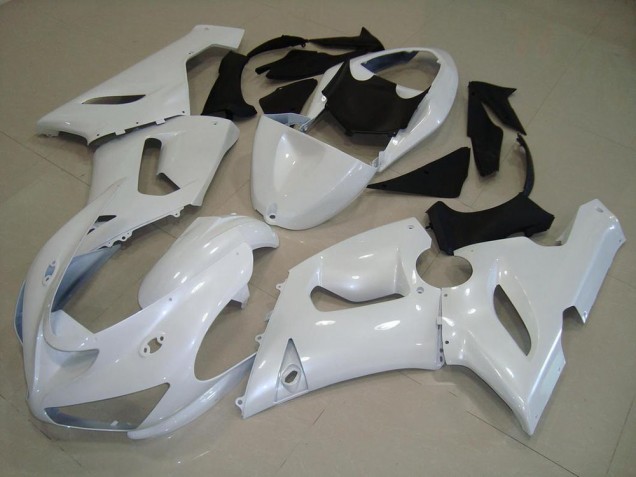 Dunkel Perl Weiß 2005-2006 Kawasaki ZX6R Motorrad Verkleidung Dunkel Perl Weiß 2005-2006 Kawasaki ZX6R Motorrad Verkleidung
