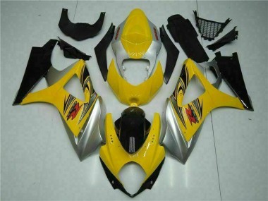 Gelb 2007-2008 Suzuki GSXR 1000 Motorrad Vollverkleidung