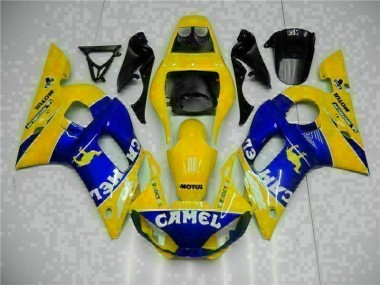 Gelb Blau 1998-2002 Yamaha YZF R6 Motorrad Verkleidungen