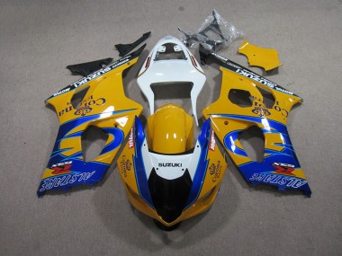 Gelb Blau Corona Extra 2003-2004 Suzuki GSXR 1000 Motorrad Verkleidung