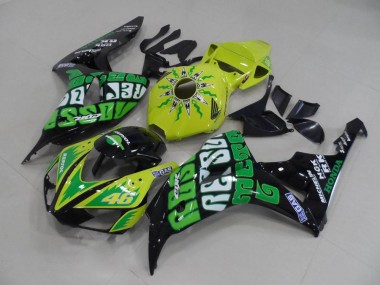 Gelb Grün Rossi 2006-2007 Honda CBR1000RR Motorrad Verkleidung