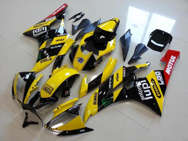 Gelb Monster Lupi 2006-2007 Yamaha YZF R6 Motorrad Verkleidung Gelb Monster Lupi 2006-2007 Yamaha YZF R6 Motorrad Verkleidung