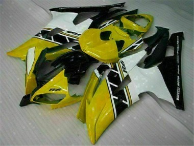 Gelb Weiß 2008-2016 Yamaha YZF R6 Motorrad Verkleidung