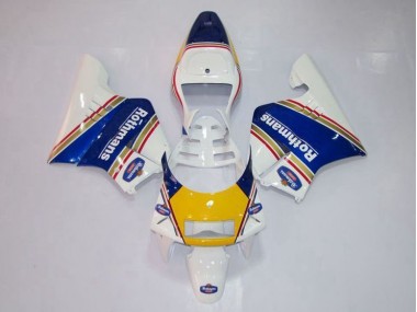 Gelb Weiß Blau 1994-1996 Honda NSR250 MC28 P4 Motorrad Verkleidung