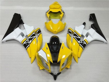 Gelb Weiß Schwarz 2006-2007 Yamaha YZF R6 Motorrad Verkleidung