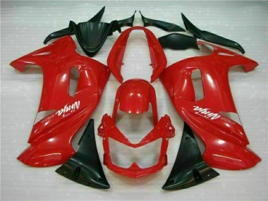 Glänzend Rot 2006-2008 Kawasaki EX650 Motorrad Verkleidung