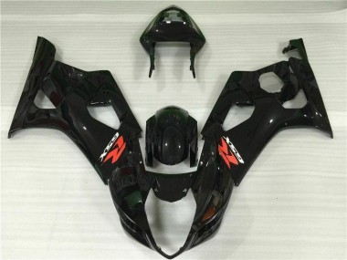 Glänzend Schwarz 2003-2004 Suzuki GSXR 1000 Motorrad Vollverkleidung