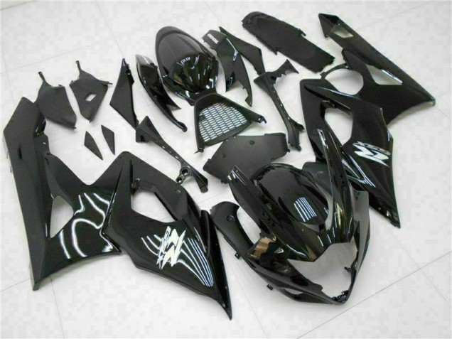 Glänzend Schwarz 2005-2006 Suzuki GSXR 1000 Motorrad Verkleidungen Glänzend Schwarz 2005-2006 Suzuki GSXR 1000 Motorrad Verkleidungen