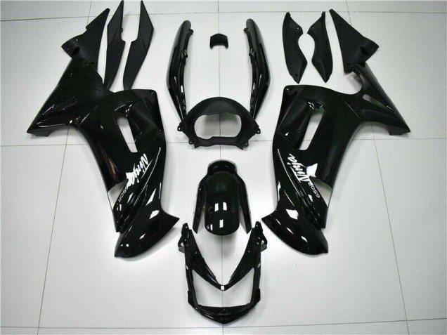 Glänzend Schwarz 2006-2008 Kawasaki EX650 Motorrad Verkleidung Glänzend Schwarz 2006-2008 Kawasaki EX650 Motorrad Verkleidung