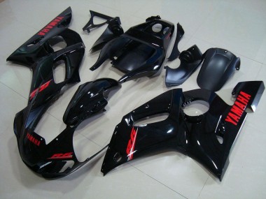 Glänzend Schwarz Rote Aufkleber 1998-2002 Yamaha YZF R6 Motorrad Verkleidungen