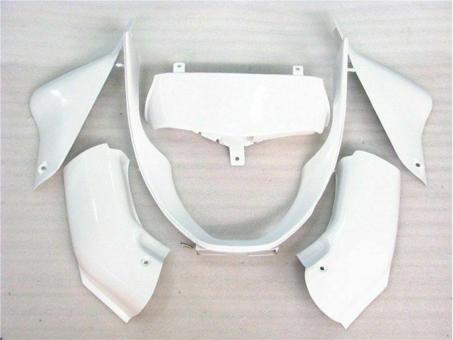 Glänzend Weiß 2000-2002 Kawasaki ZX6R Motorrad Verkleidung Glänzend Weiß 2000-2002 Kawasaki ZX6R Motorrad Verkleidung