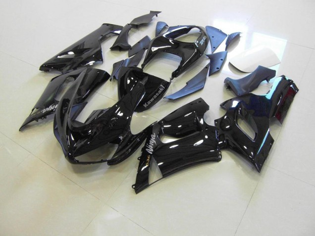 Glänzend schwarz silberne Aufkleber 2005-2006 Kawasaki ZX6R Motorrad Verkleidung Glänzend schwarz silberne Aufkleber 2005-2006 Kawasaki ZX6R Motorrad Verkleidung