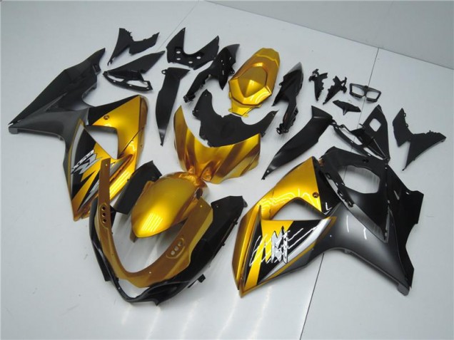 Gold Schwarz 2009-2016 Suzuki GSXR 1000 Motorrad Verkleidung Gold Schwarz 2009-2016 Suzuki GSXR 1000 Motorrad Verkleidung