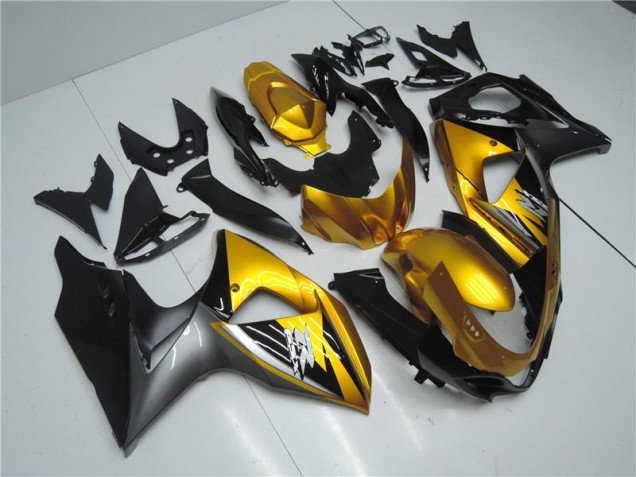 Gold Schwarz 2009-2016 Suzuki GSXR 1000 Motorrad Verkleidung Gold Schwarz 2009-2016 Suzuki GSXR 1000 Motorrad Verkleidung