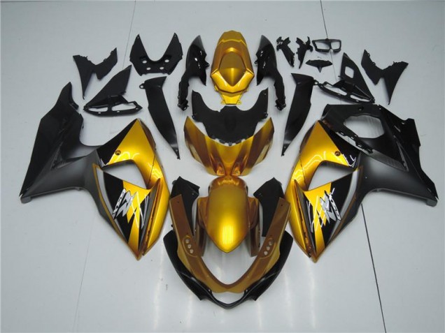 Gold Schwarz 2009-2016 Suzuki GSXR 1000 Motorrad Verkleidung Gold Schwarz 2009-2016 Suzuki GSXR 1000 Motorrad Verkleidung