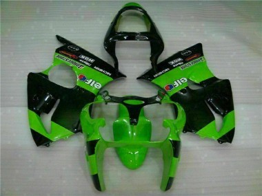 Grün 2000-2002 Kawasaki ZX6R Motorrad Verkleidungen