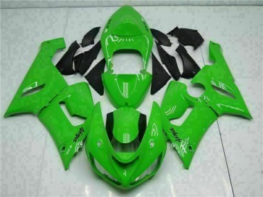 Grün 2005-2006 Kawasaki ZX6R Motorrad Vollverkleidung & Plastik