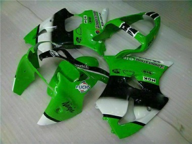 Grün Schwarz 2000-2002 Kawasaki ZX6R Motor Verkleidung