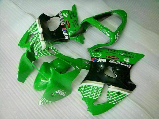 Grün Schwarz 2000-2002 Kawasaki ZX6R Motorrad Verkleidungen Grün Schwarz 2000-2002 Kawasaki ZX6R Motorrad Verkleidungen