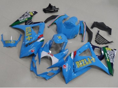 Hell blau Rizla 2007-2008 Suzuki GSXR 1000 Motorrad Verkleidung