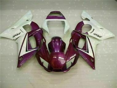 Lila Weiß 1998-2002 Yamaha YZF R6 Motorrad Verkleidung