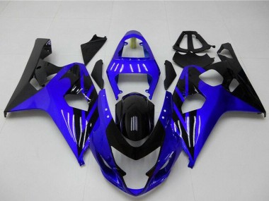 Suzuki GSXR 600/750 Motorrad Verkleidung 2004-2005 - Blau Glanzendes Schwarz