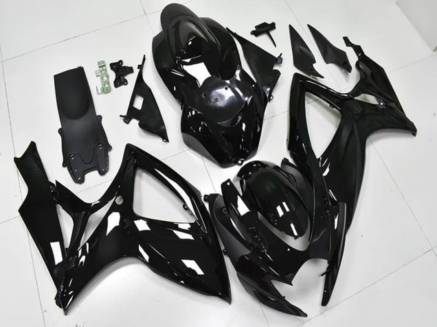 Suzuki GSXR 600/750 Motorrad Verkleidung 2006-2007 - Glanzendes Schwarz
