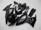 Suzuki GSXR 600/750 Motorrad Verkleidung 2006-2007 - Matt Schwarz Glanzendes Schwarz