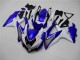 Suzuki GSXR 600/750 Motorrad Verkleidung 2008-2010 - Weiss Blau Schwarz Rot Linie