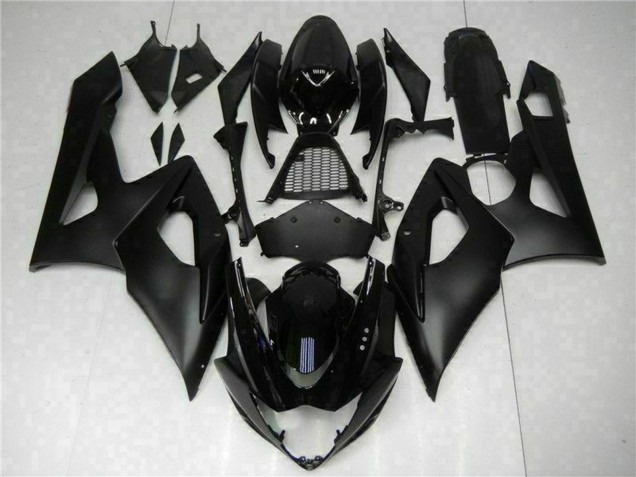 Suzuki GSXR 1000 Motorrad Verkleidung 2005-2006 - Glanzendes Schwarz Matt Schwarz
