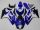 Suzuki GSXR 1000 Motorrad Verkleidung 2007-2008 - Weiss Blau Schwarz Kein Aufkleber